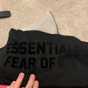 Essentials Fear of God Black Hoodie - Medium